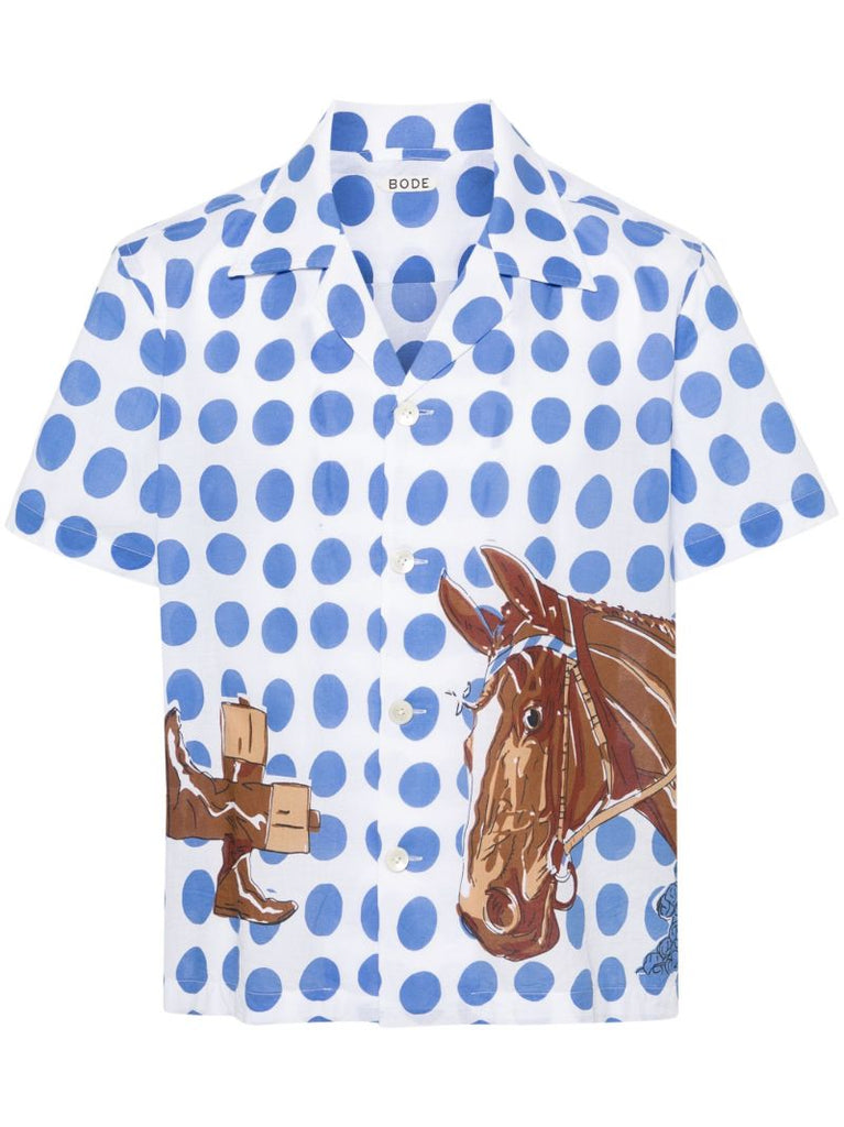Blue Jockey Dot Cotton Shirt