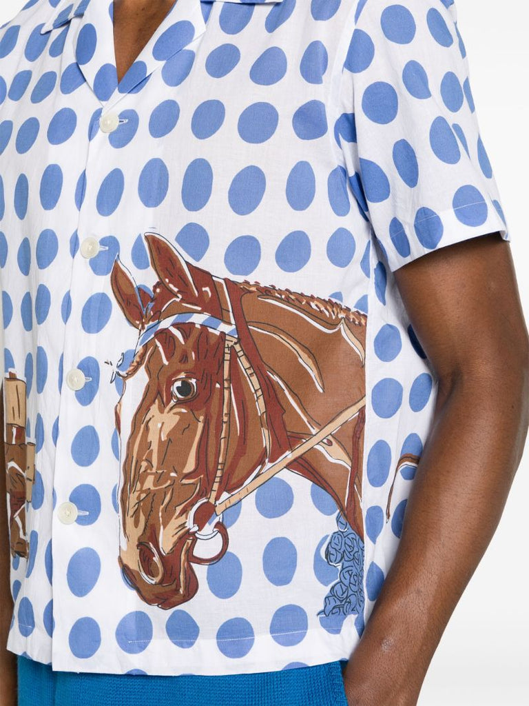 Blue Jockey Dot Cotton Shirt