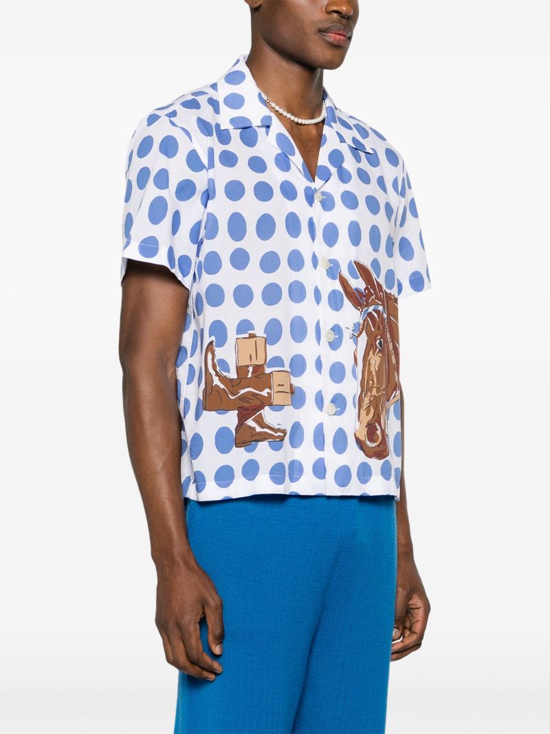 Blue Jockey Dot Cotton Shirt