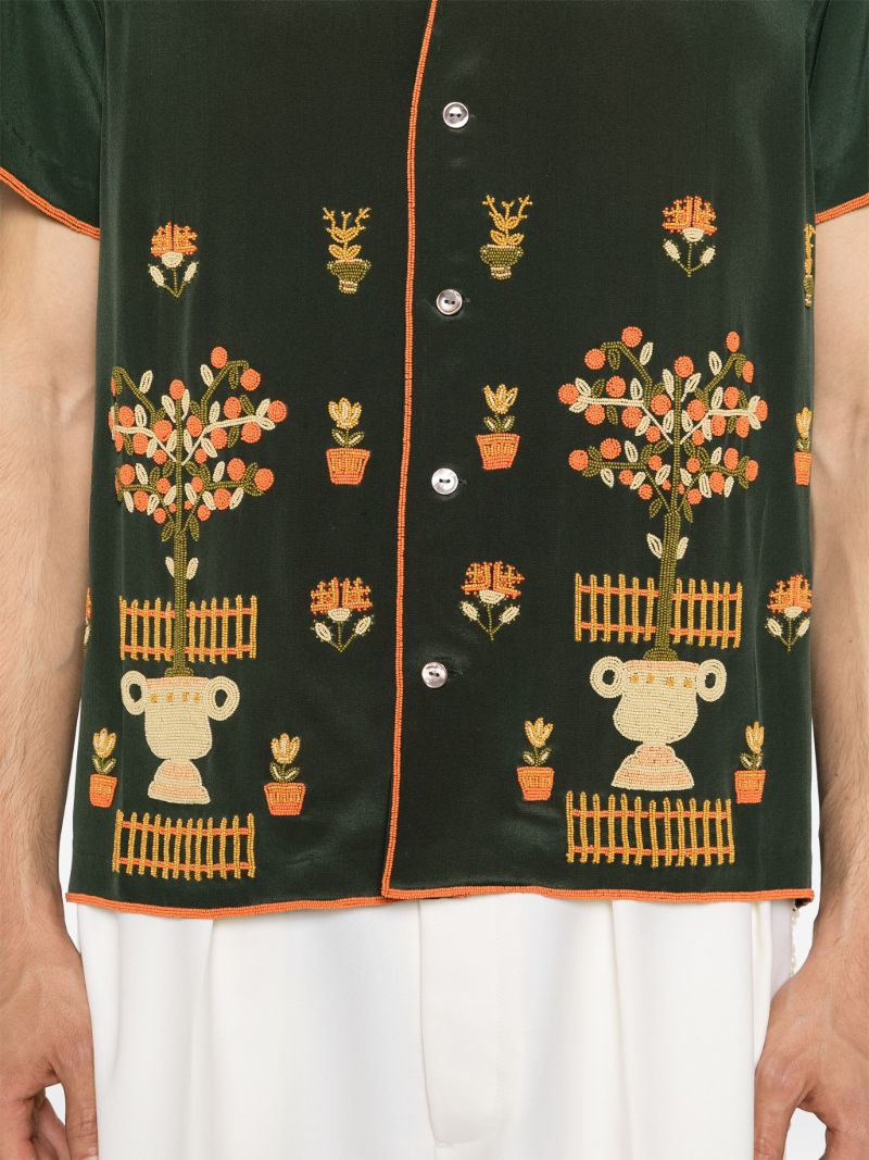 Green Beaded Paddock Sampler Shirt