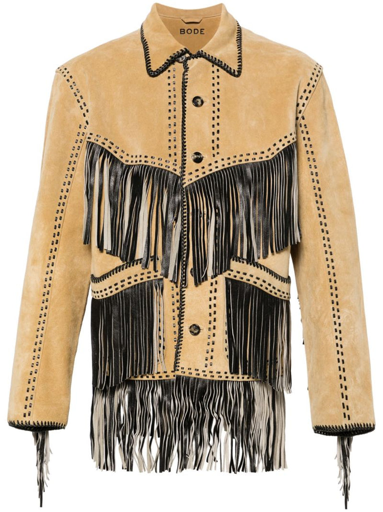 Brown Fringed Leather Jacket