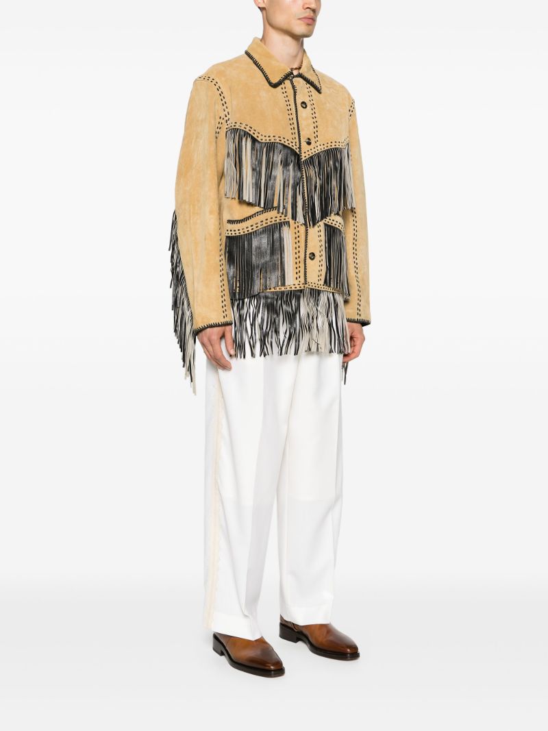 Brown Fringed Leather Jacket