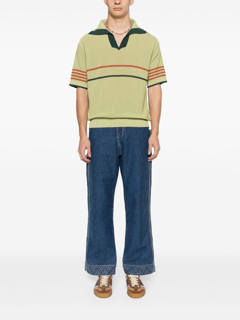 Green Palmer Knitted Polo Shirt