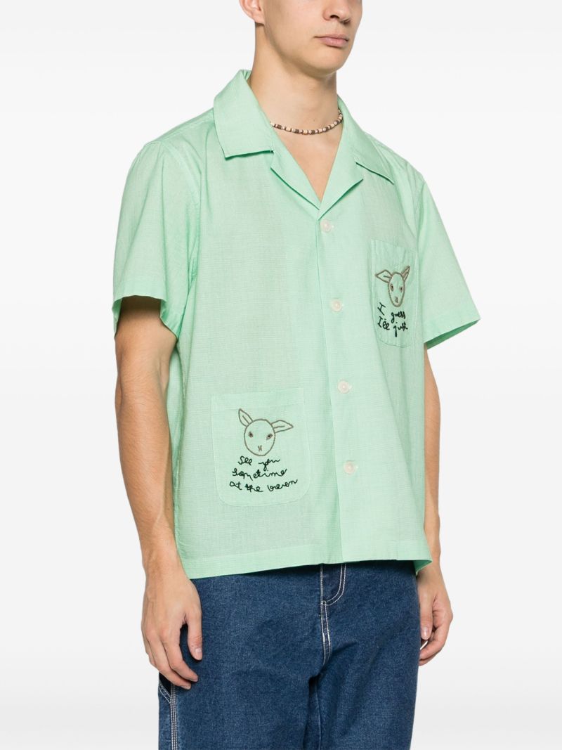 Green See You At the Barn Checked Shirt