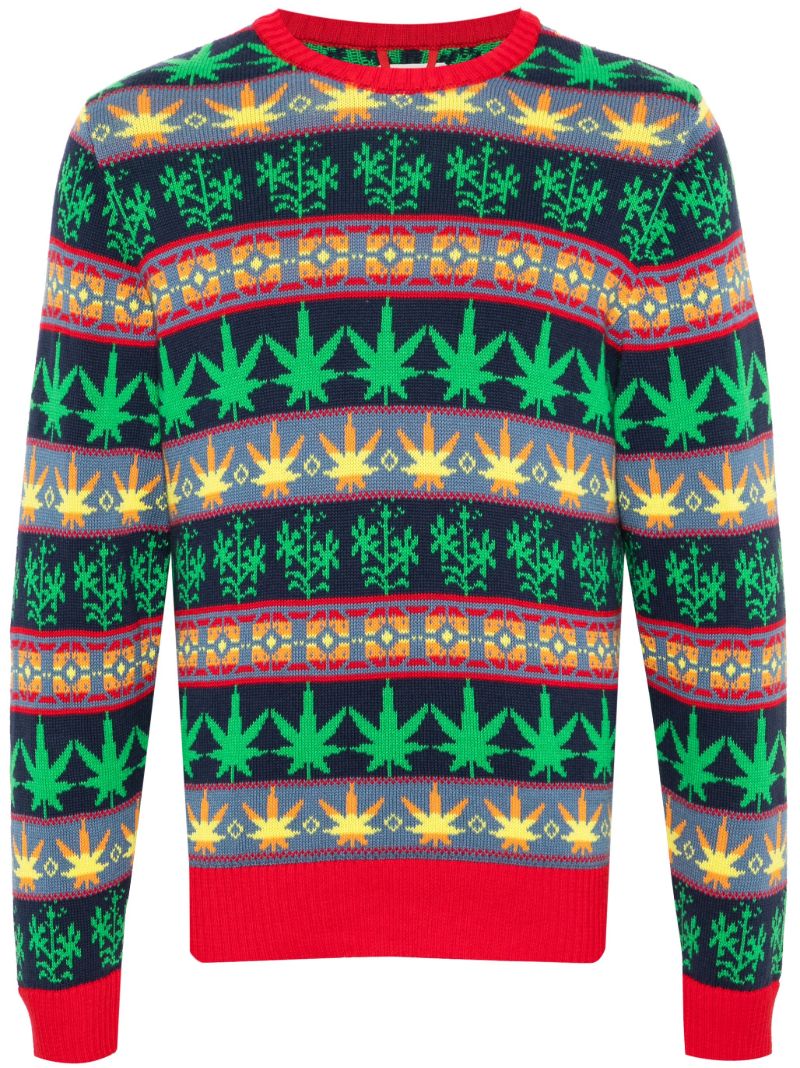 Multicolour Marin Patterned-jacquard Cotton Sweater