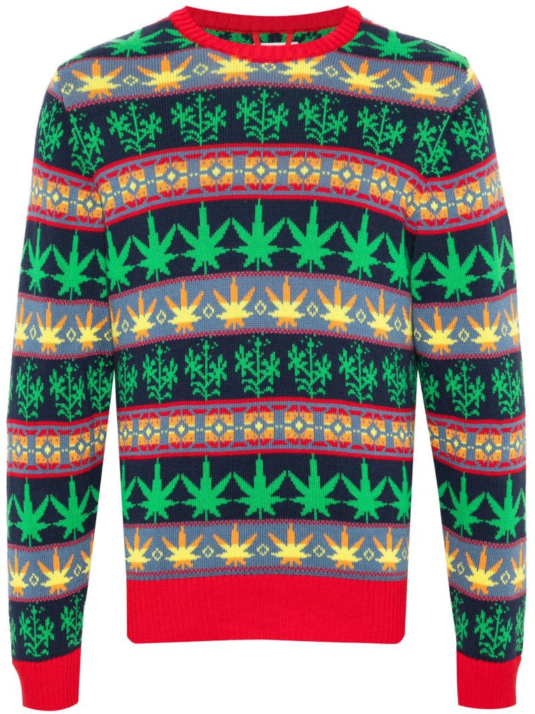 Multicolour Marin Patterned-jacquard Cotton Sweater