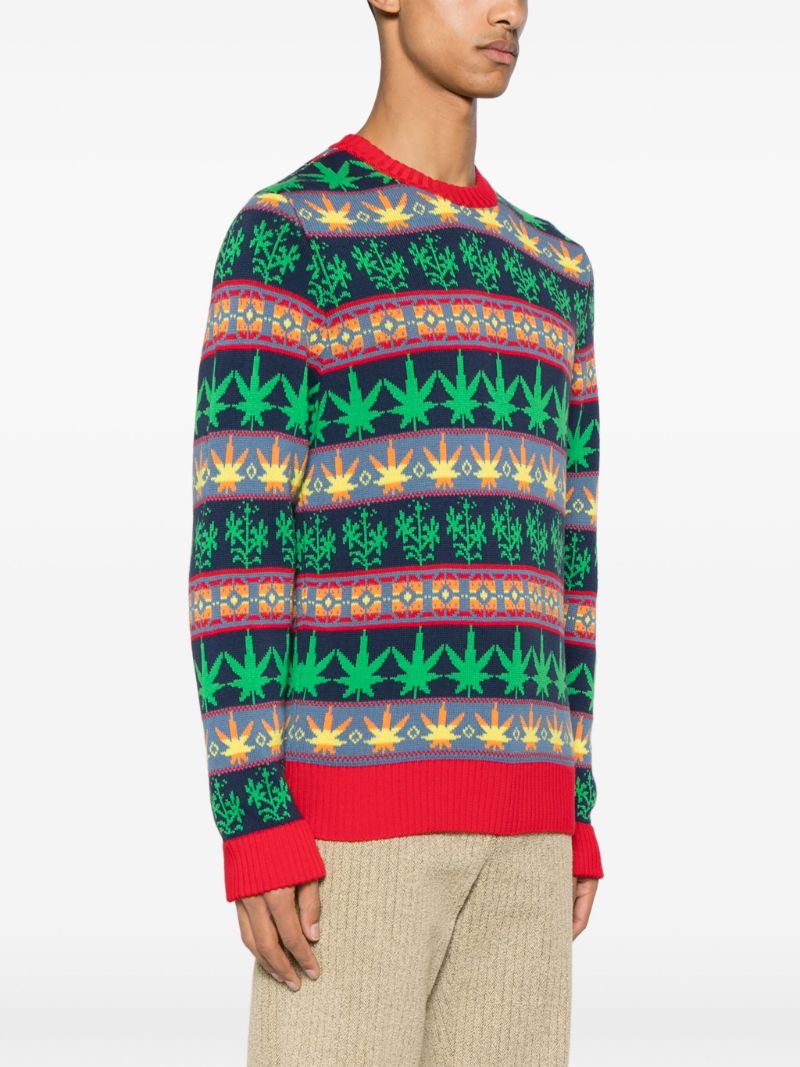 Multicolour Marin Patterned-jacquard Cotton Sweater