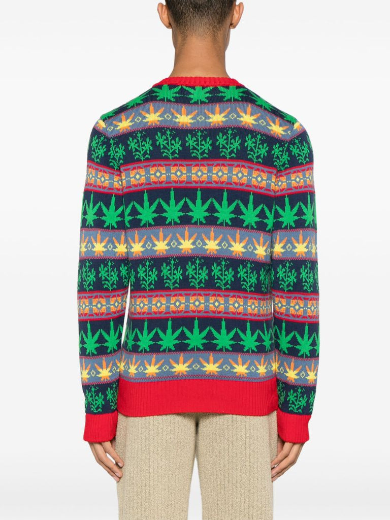Multicolour Marin Patterned-jacquard Cotton Sweater