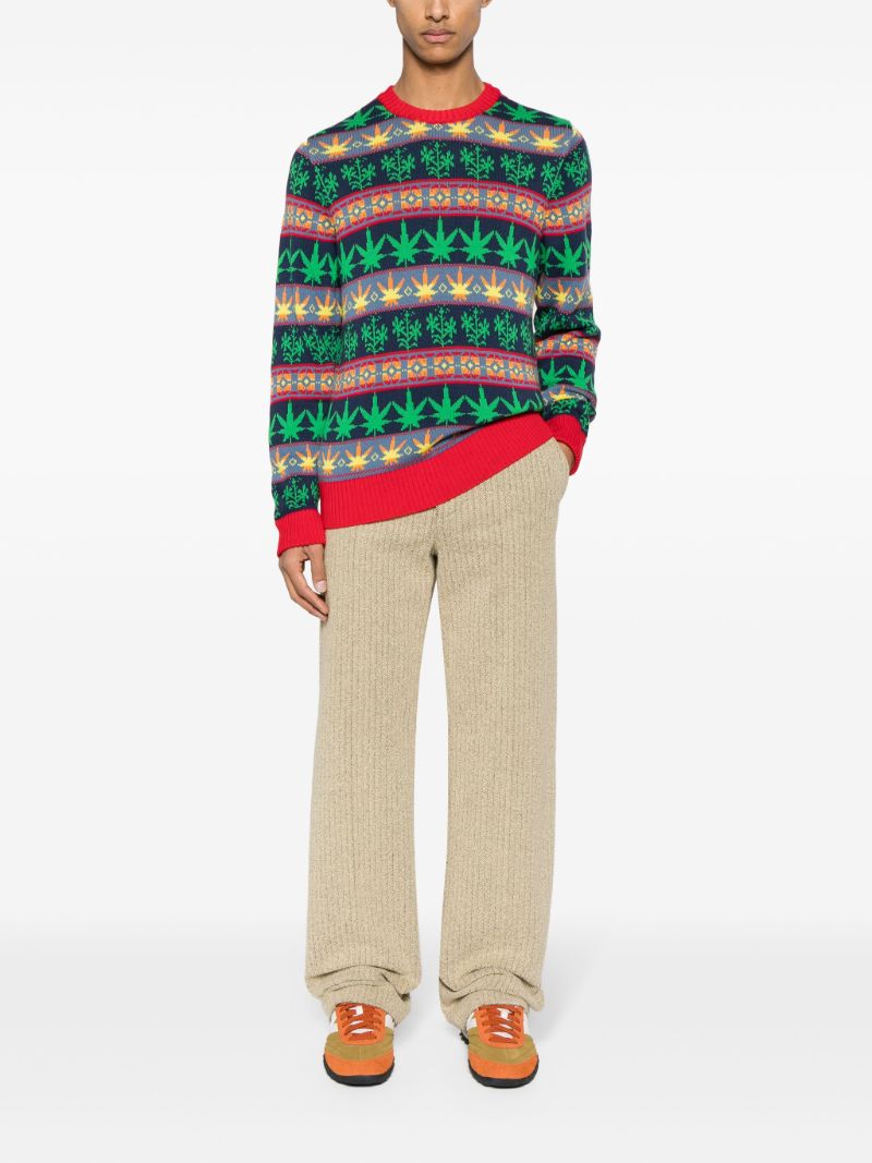 Multicolour Marin Patterned-jacquard Cotton Sweater