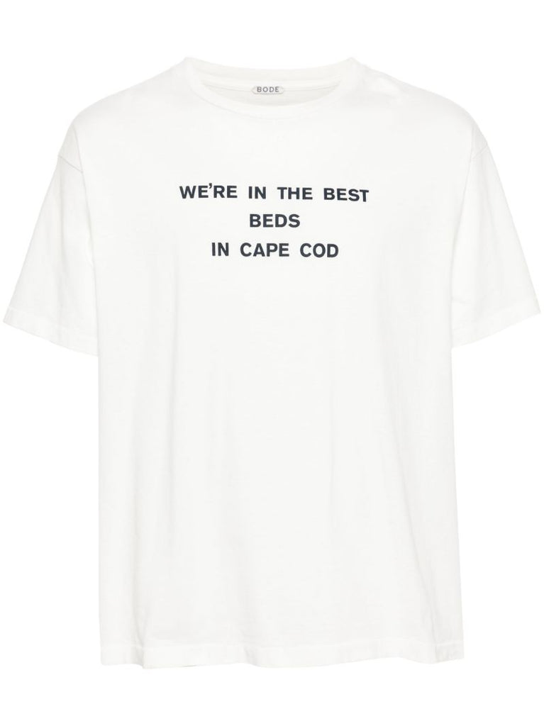 White Best Beds Graphic-print Cotton T-shirt