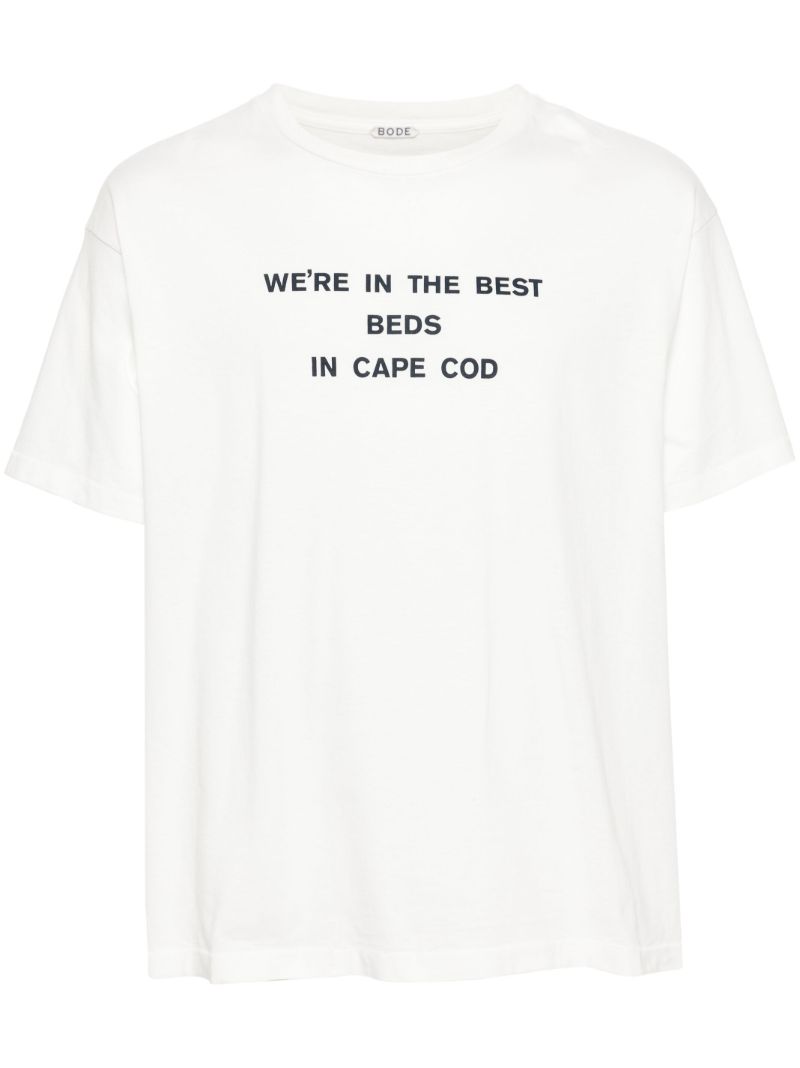 White Best Beds Graphic-print Cotton T-shirt