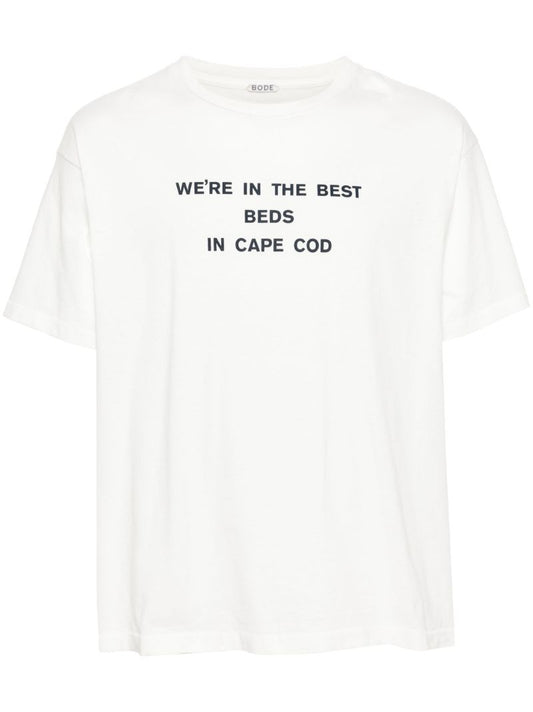 White Best Beds Graphic-print Cotton T-shirt