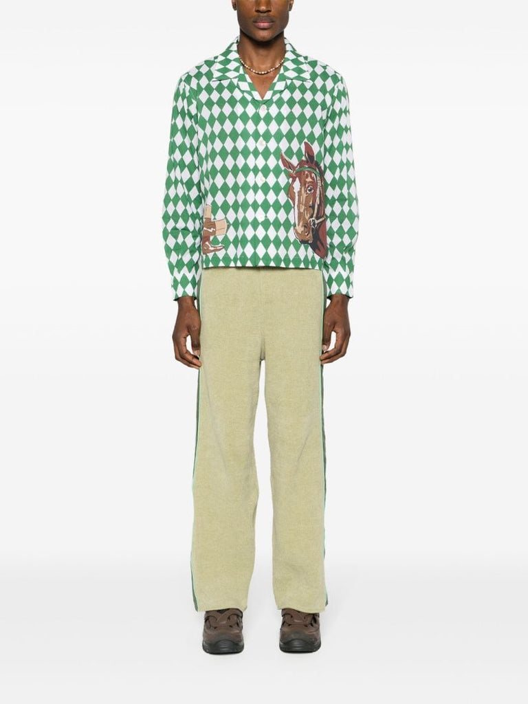Green Jockey Diamond Cotton Shirt