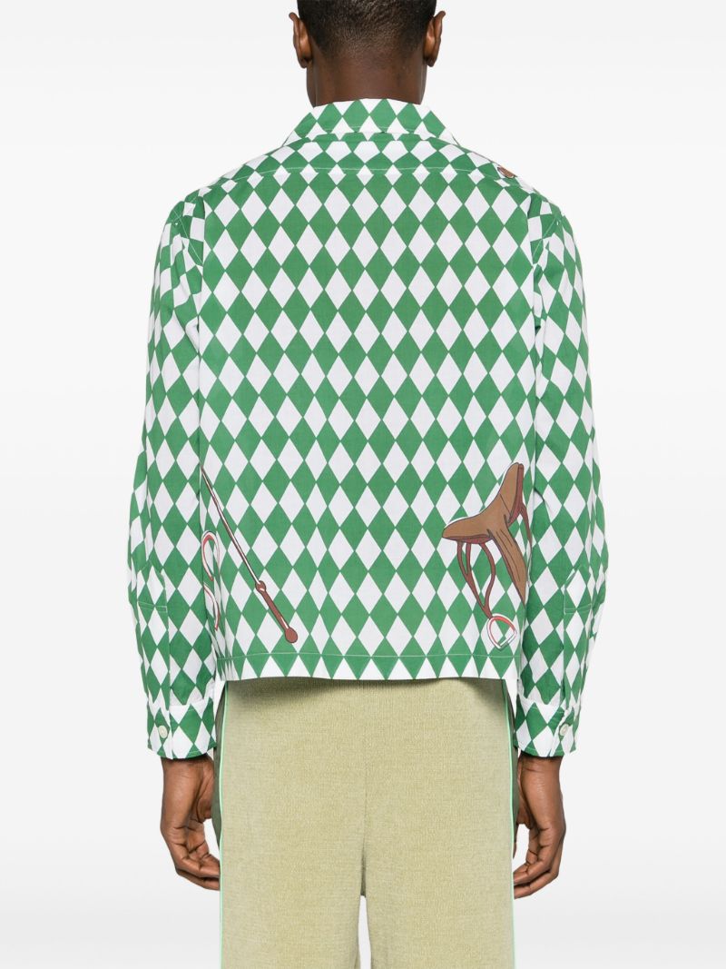 Green Jockey Diamond Cotton Shirt