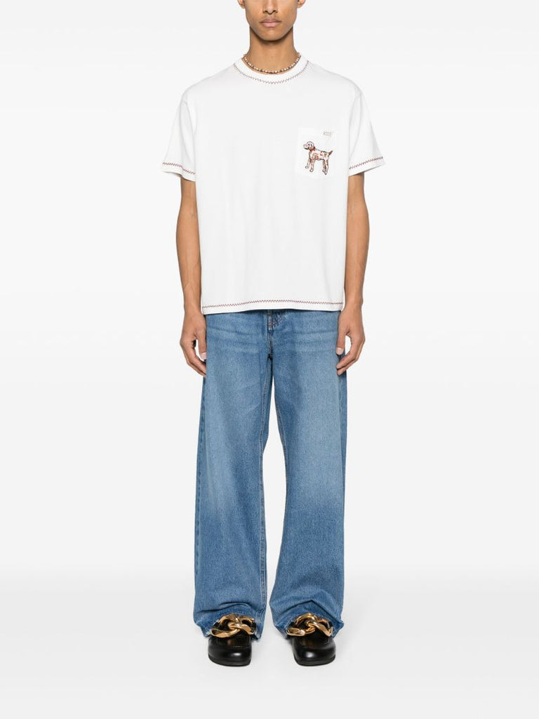 White Griffon Pocket Cotton T-shirt
