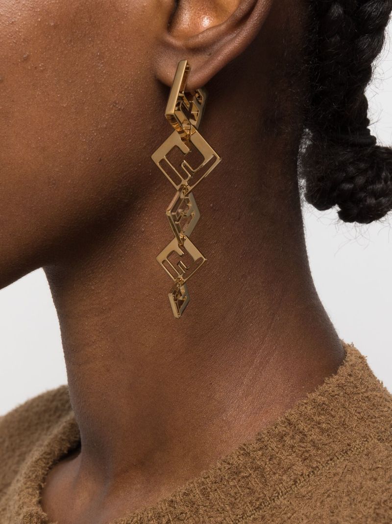 Gold-tone Forever Fendi Drop Earrings