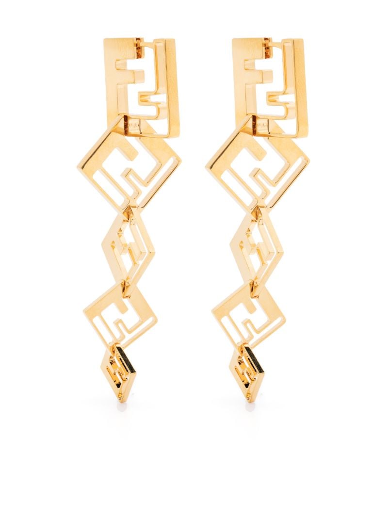 Gold-tone Forever Fendi Drop Earrings