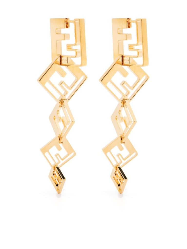 Gold-tone Forever Fendi Drop Earrings