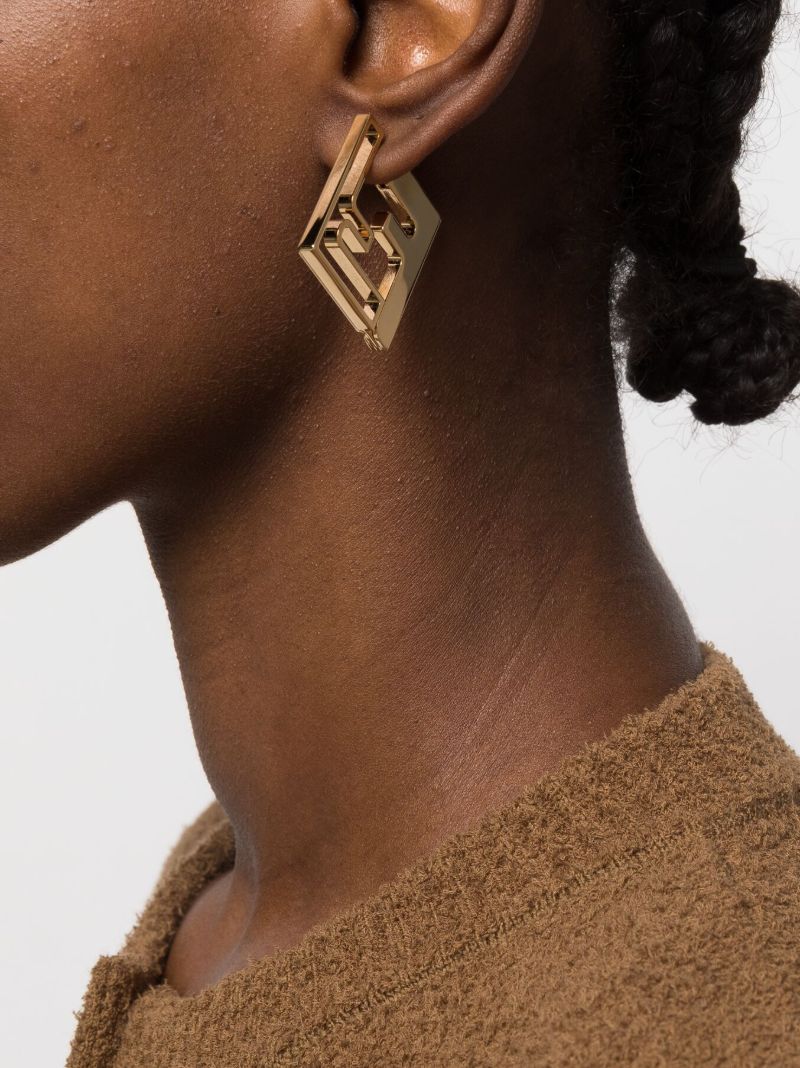 Gold-tone Forever Fendi Drop Earrings