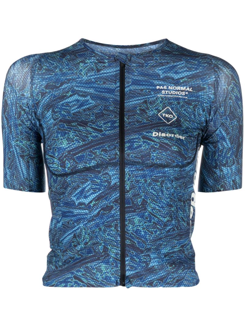 Blue T.k.o. Mechanism Pro Cycling Jersey Top