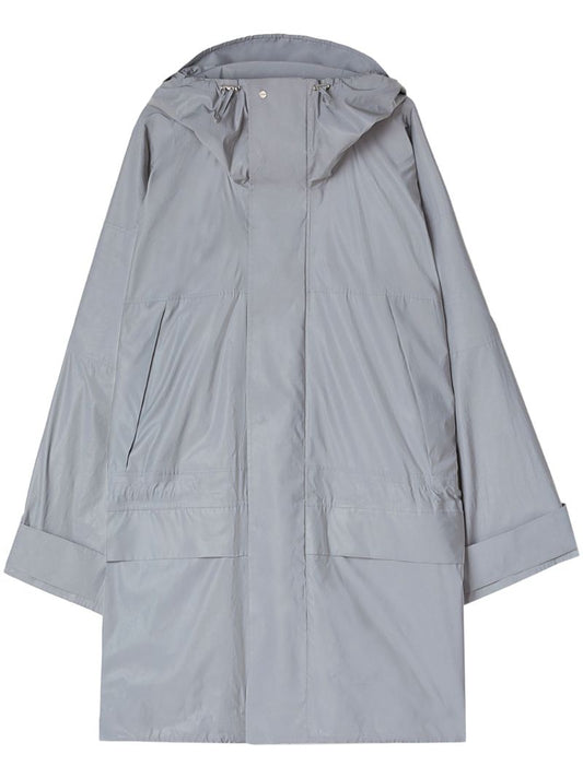 Grey Mid-length Rain Coat