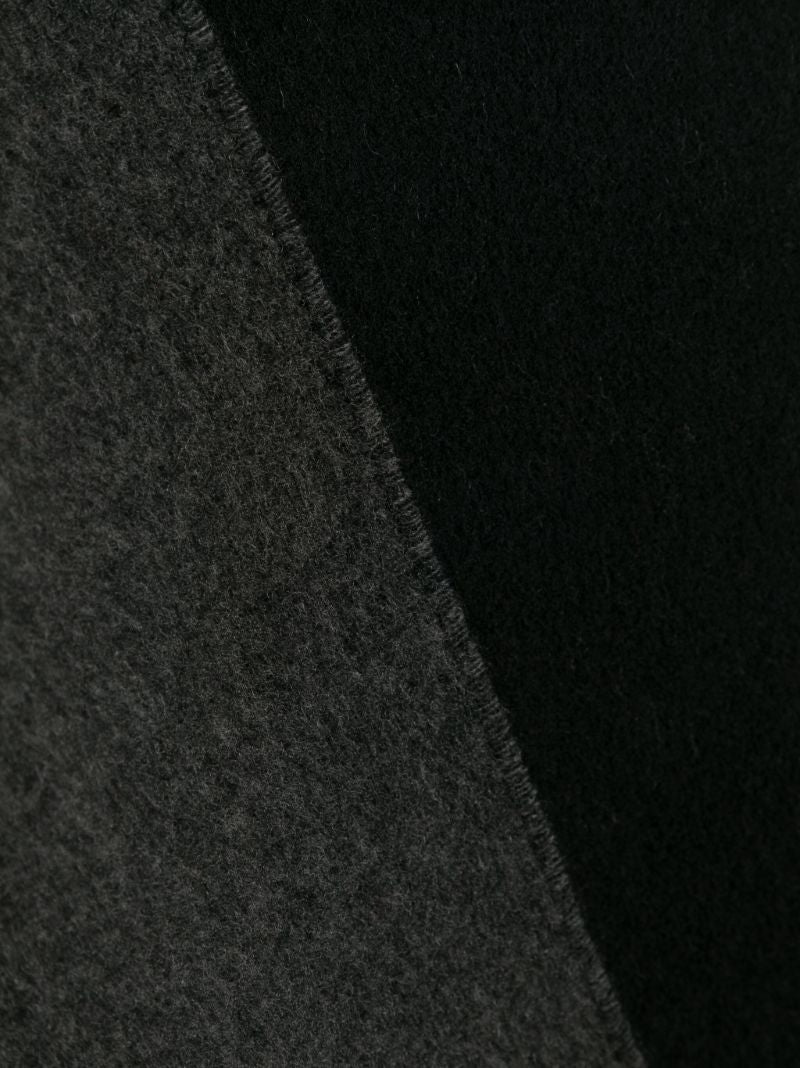 Black Logo-embroidered Wool Scarf