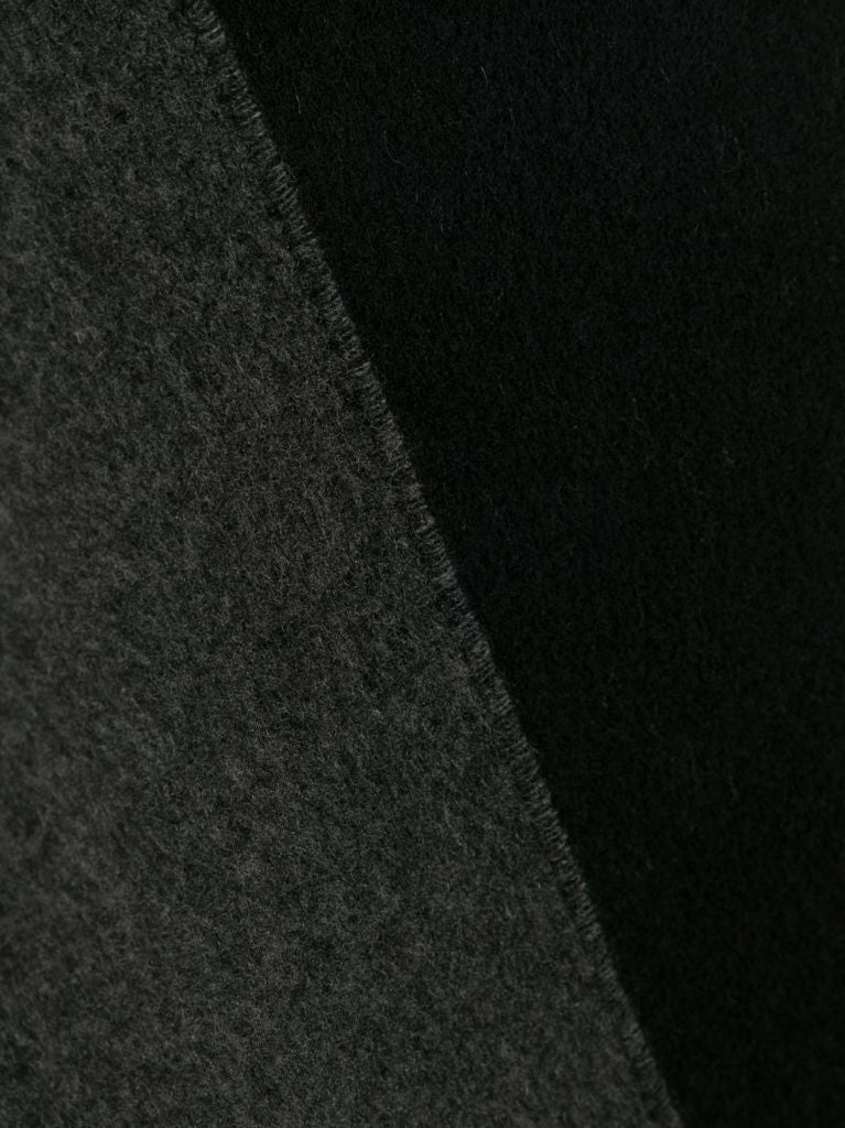 Black Logo-embroidered Wool Scarf