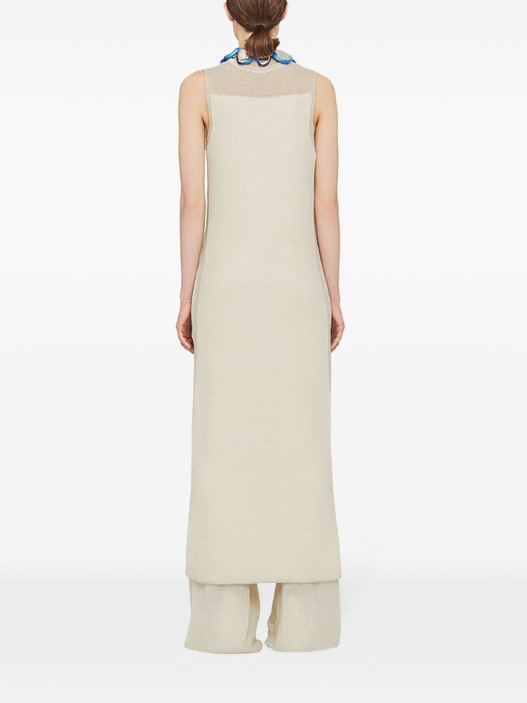 Neutral Knitted Maxi Dress