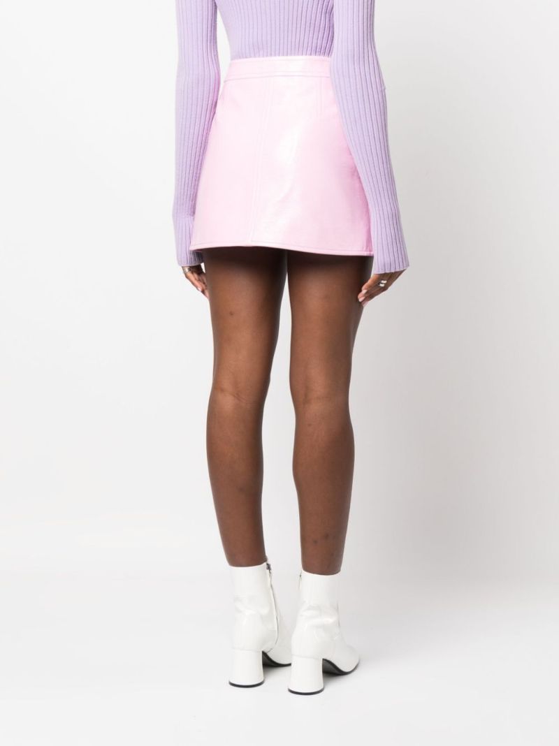 Pink Vinyl Reedition Mini Skirt