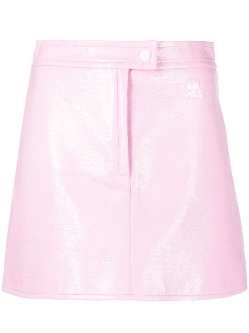 Pink Vinyl Reedition Mini Skirt