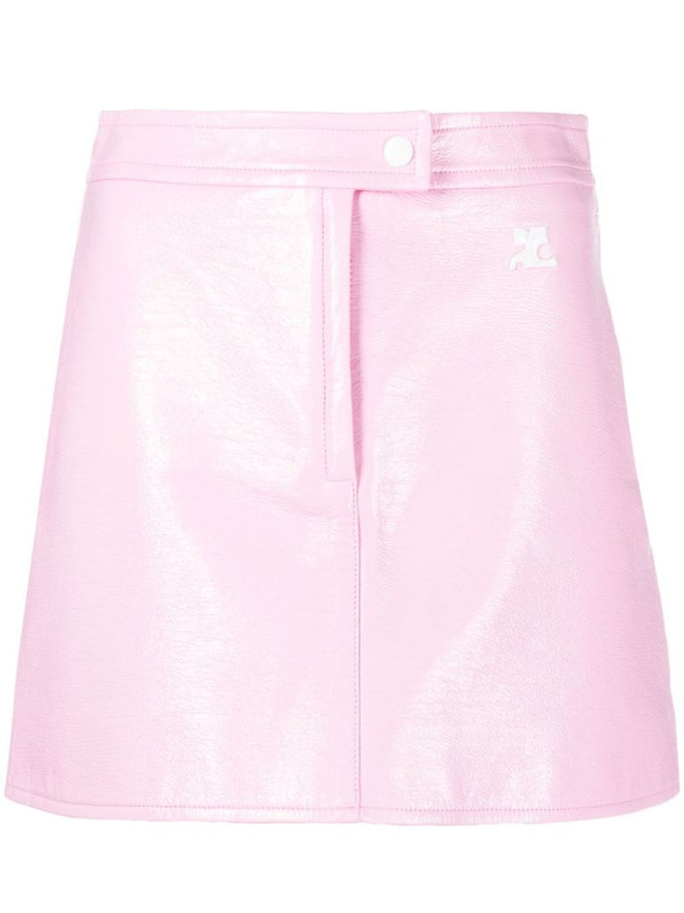 Pink Vinyl Reedition Mini Skirt