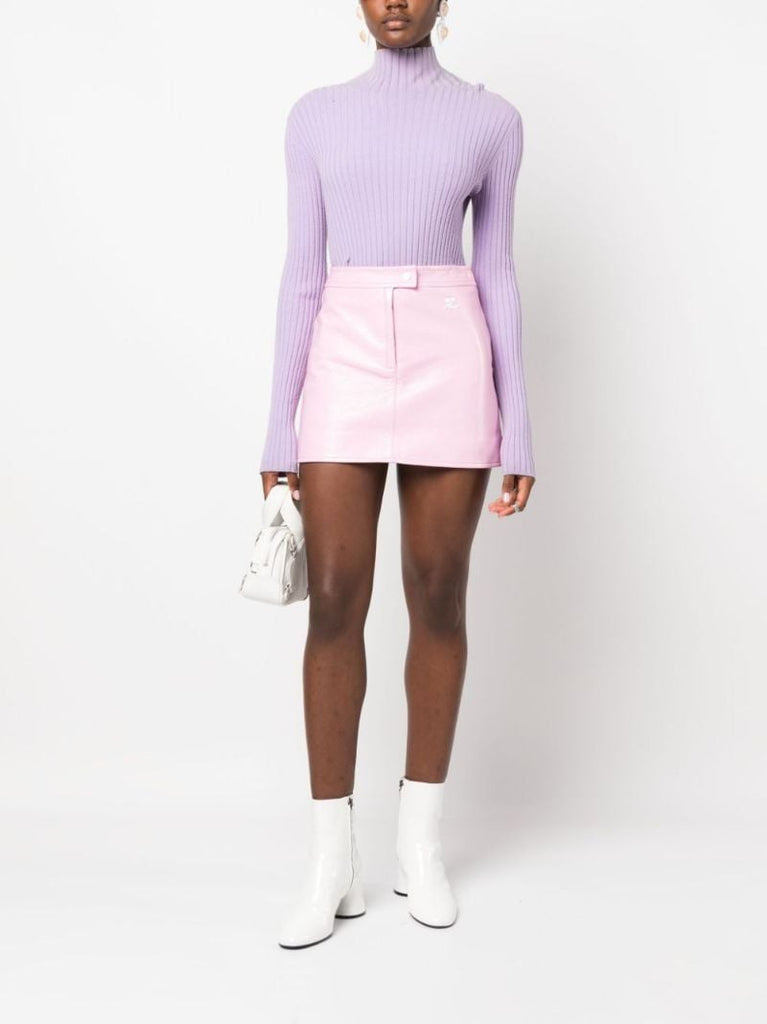 Pink Vinyl Reedition Mini Skirt