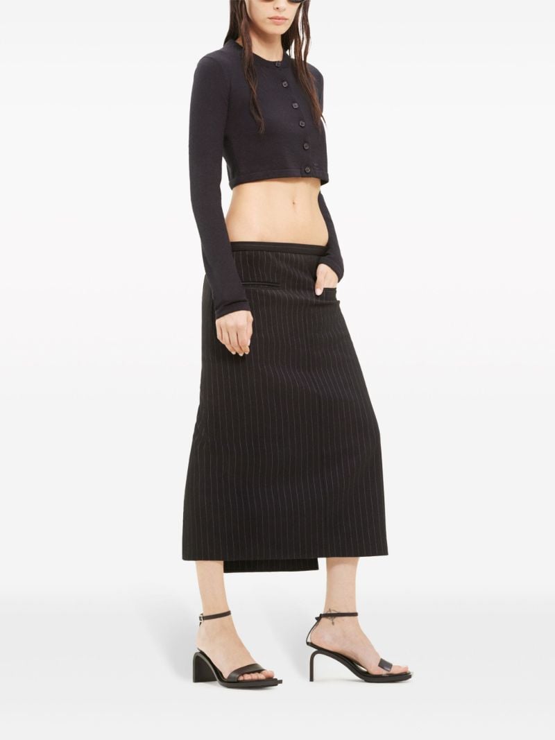 Black Buckled Cropped Cardigan