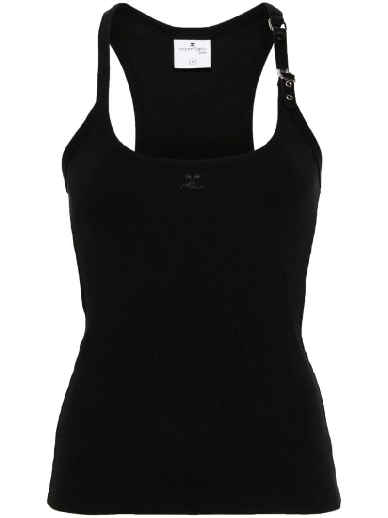 Black Logo-embroidered Vest Top