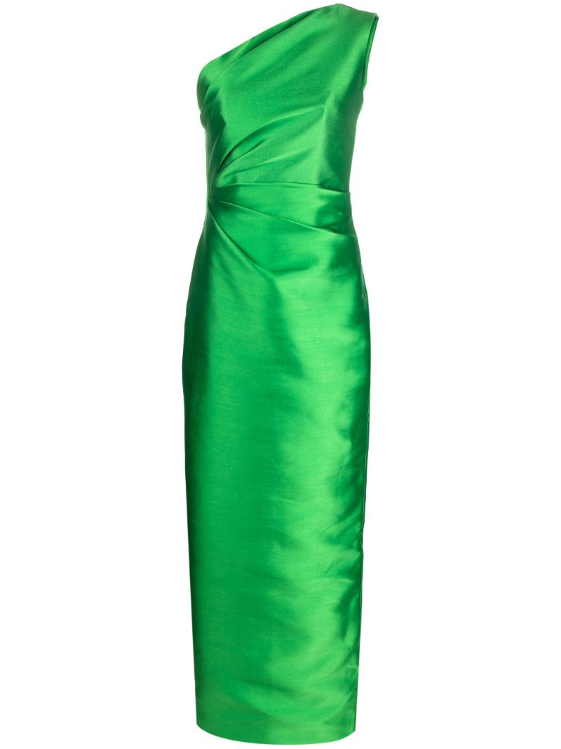 Green Kira Satin Maxi Dress