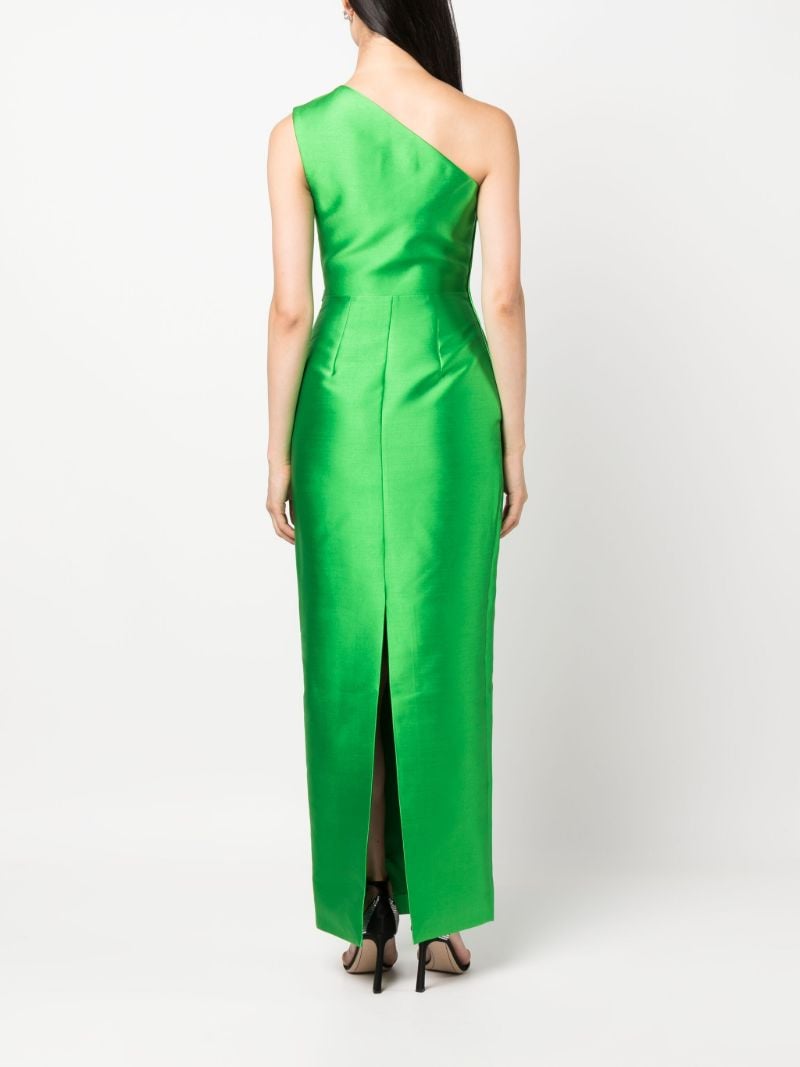 Green Kira Satin Maxi Dress