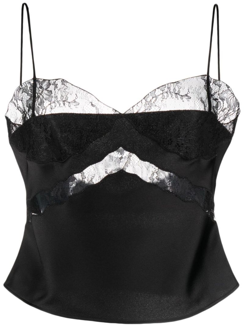 Black Narcisa Lace Slip Top