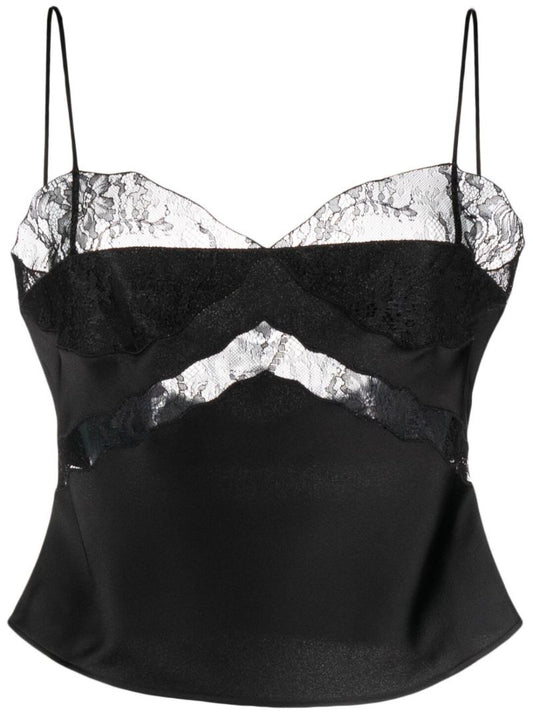 Black Narcisa Lace Slip Top