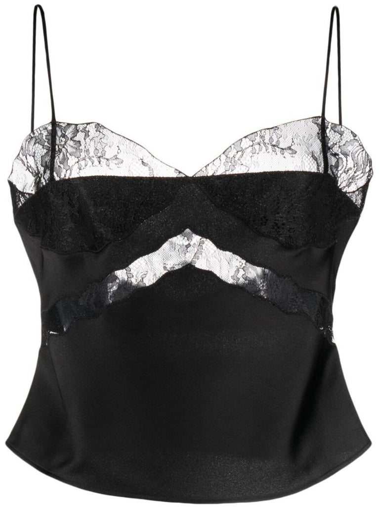 Black Narcisa Lace Slip Top