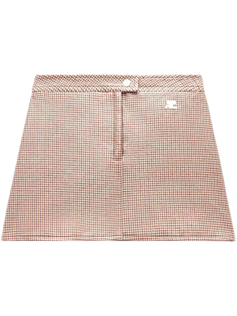 Brown Re-edition Checked Mini Skirt