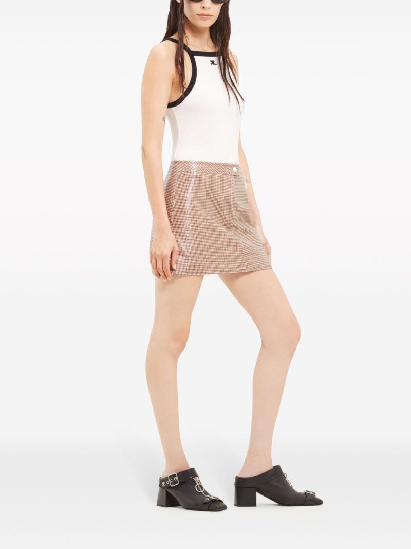 Brown Re-edition Checked Mini Skirt