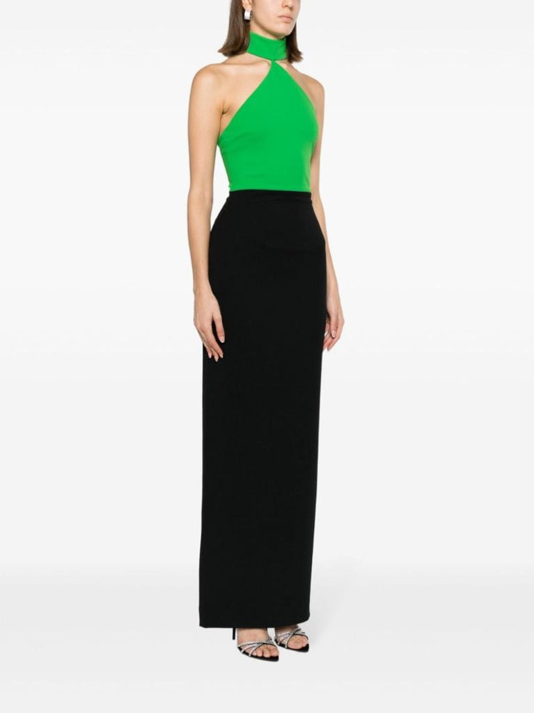 Black Blanca Halterneck Maxi Dress