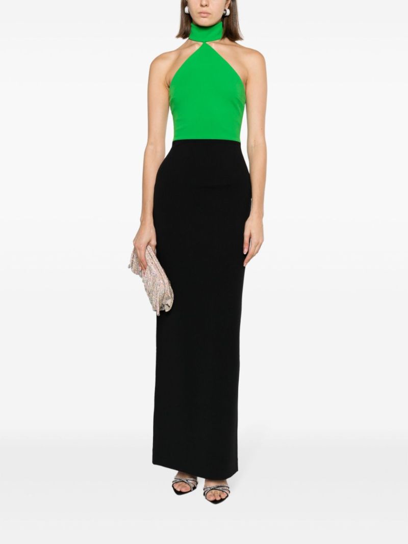 Black Blanca Halterneck Maxi Dress
