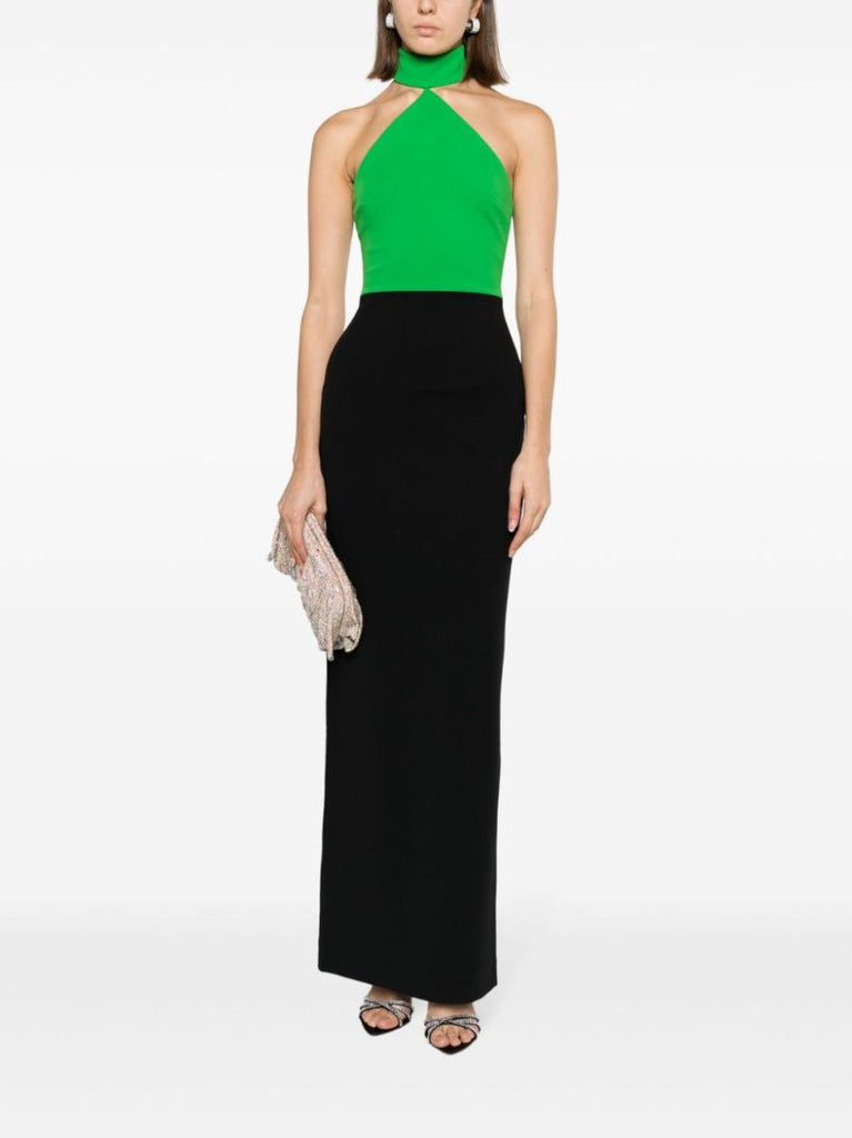 Black Blanca Halterneck Maxi Dress