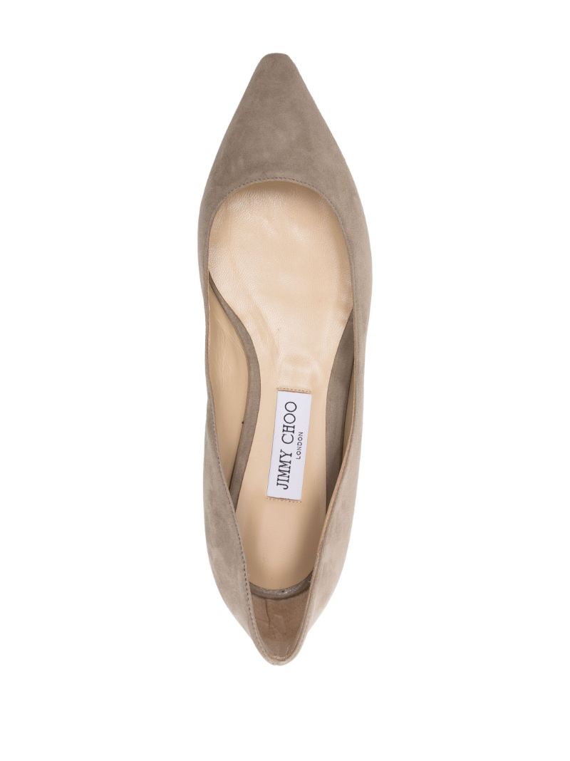 Neutral Romy Suede Ballet Pumps