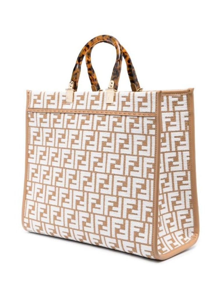 Brown Sunshine Medium Raffia Tote Bag
