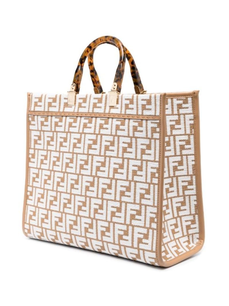 Brown Sunshine Medium Raffia Tote Bag