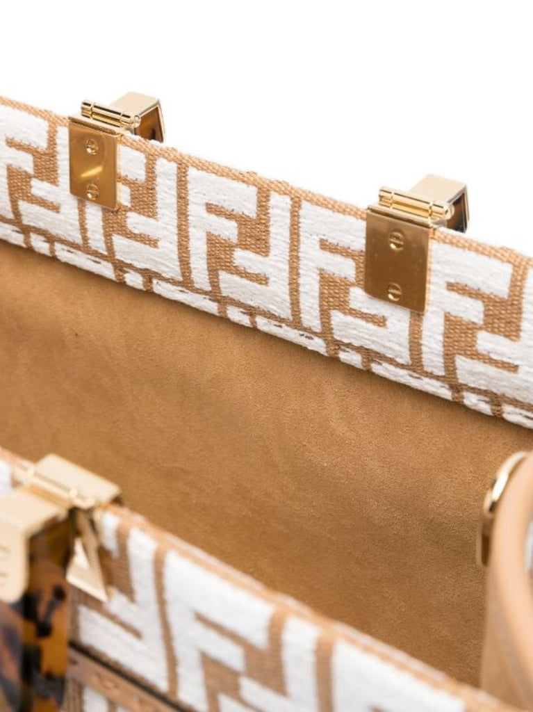 Brown Sunshine Medium Raffia Tote Bag