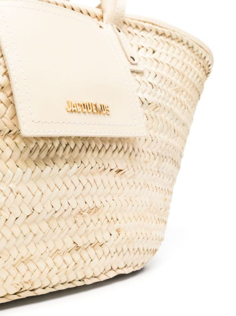Neutral Le Panier Soli Raffia Tote Bag