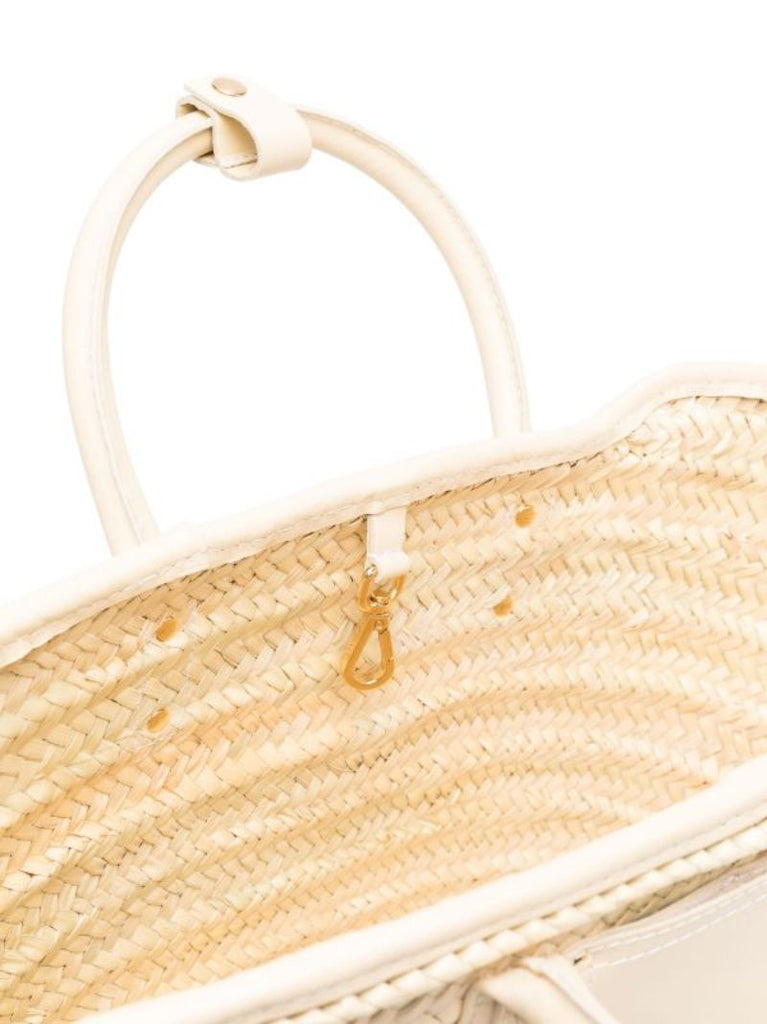Neutral Le Panier Soli Raffia Tote Bag